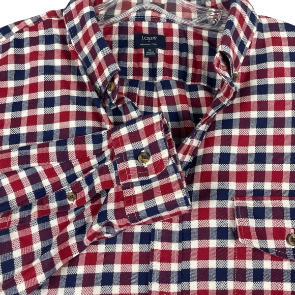 J. Crew Factory Other - Men's J. Crew Brushed Twill 100% Cotton Plaid‎ Long Sleeve Button Down XL 0038